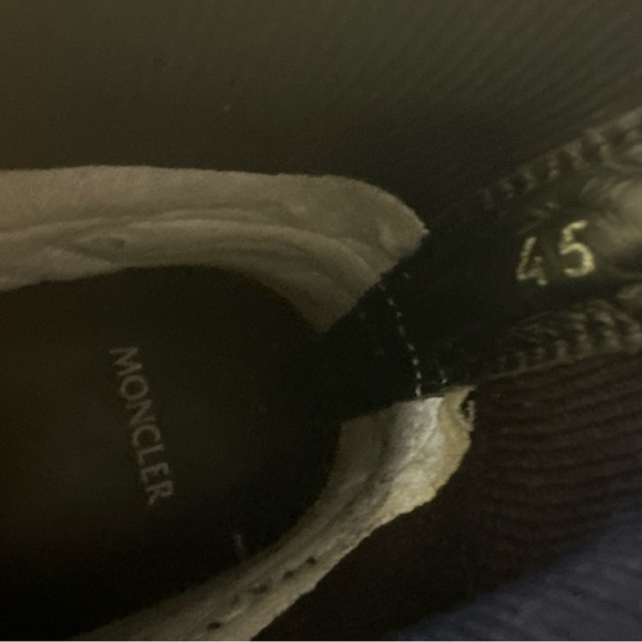 MONCLER Black Leave No Trace Hi-Top Lace Up Chunky Sole Sneakers, Mens S 45/11 - Picture 6 of 9